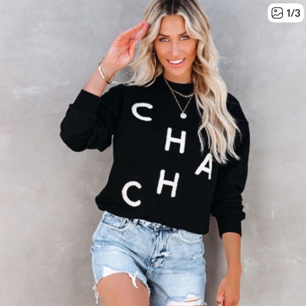 CH Patch Black Crewneck Sweater